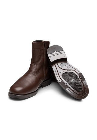 elegante Stiefelette Hirschleder braun