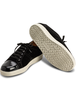 smarter Sneaker Nubukleder schwarz