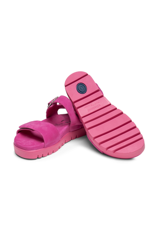 hinreißende Sandale Samtziege pink