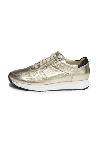 sagenhafter Sneaker Hirschleder gold