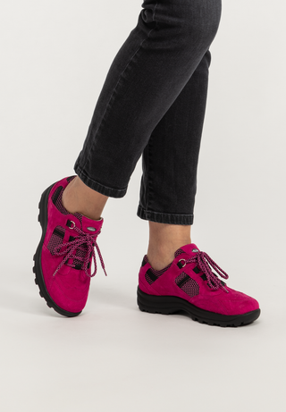 energievoller Trekking Veloursleder fuchsia