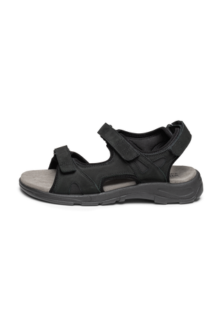 leichte Sandale Softnubuk schwarz