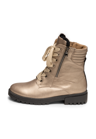 hochklassige Stiefelette Softnappaleder taupe