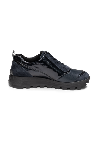 optimaler Sneaker Leder/Stretch marine