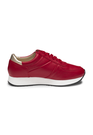 sagenhafter Sneaker Hirschleder rot