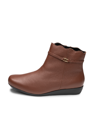 flotte Stiefelette Hirschleder braun