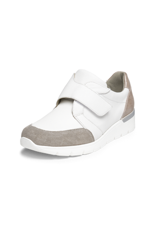 sensationeller Sneaker Leder/Stretch weiß